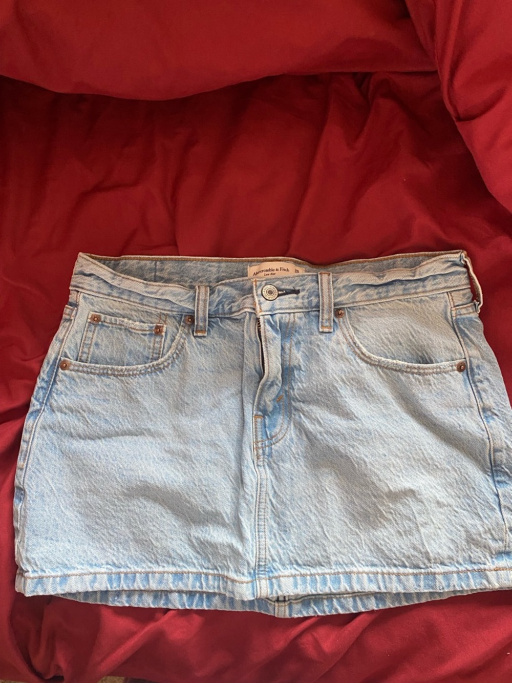 Abercrombie & Fitch Light Blue Denim Mini Skirt